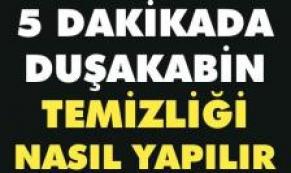 5 Dakikada Duşakabin Temizliği