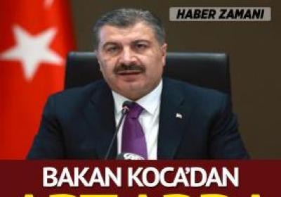 Bakan Koca’dan art arda corona virüsü uyarıları